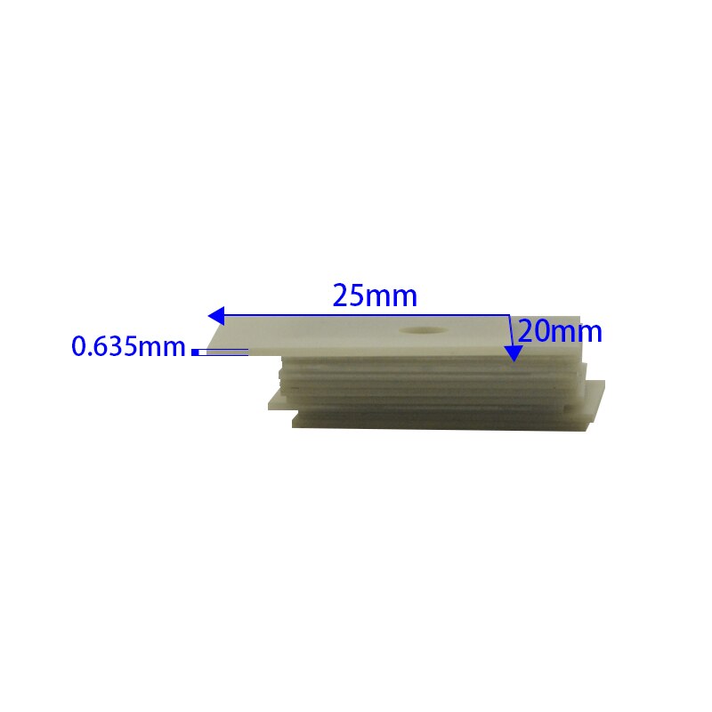 Hoja de cerámica de nitruro de aluminio, disipador de calor cerámico resistente a altas temperaturas, hoja de aislamiento de sustrato de 1mm * 20*25, 10 Uds.