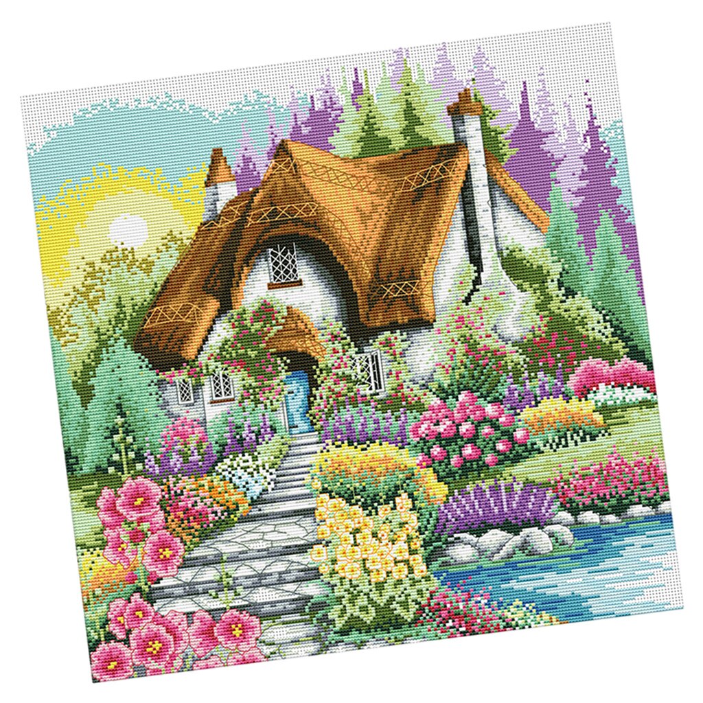 1 conjunto diy moderno kits de ponto cruz needlework kits com padrões de casa para