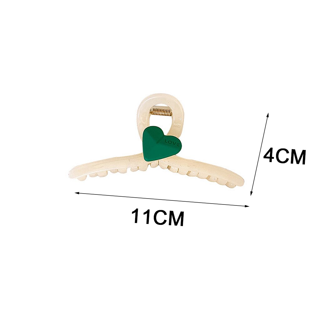 Pinzas acrílicas para el pelo para mujer, pinzas para la parte posterior de la cabeza, Color caramelo, corazón, accesorios para el cabello, 2022