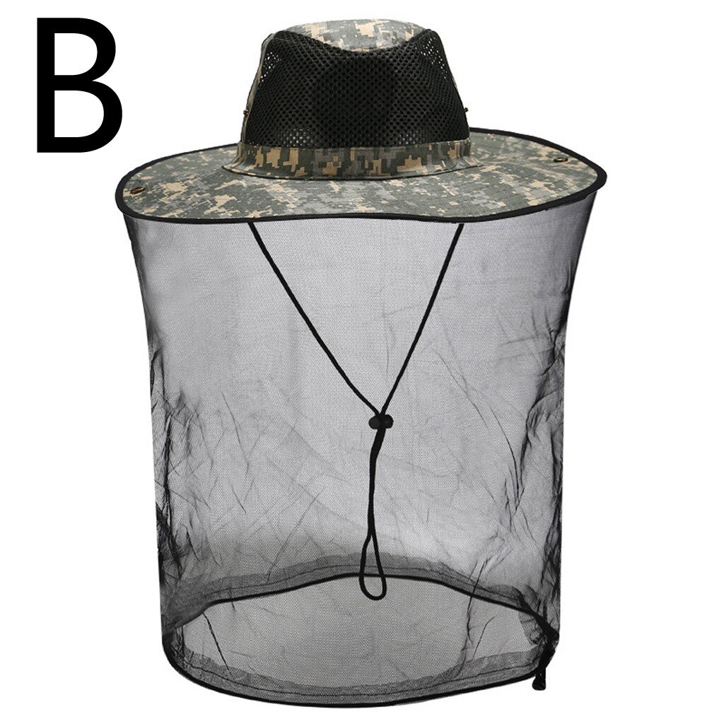 Bijenhoed muggen insectenbescherming buiten bijenbescherming net gaas hoofd gezichtskap beschermende kleding #ljc: B