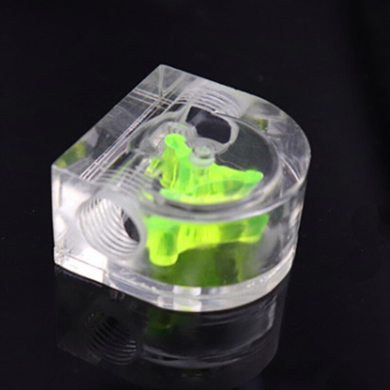 2 Way G1/4 Thread Durable Home 3 Impeller Acrylic Indicator for Pc Water Cooling Polished Surface Flow Meter Measuring