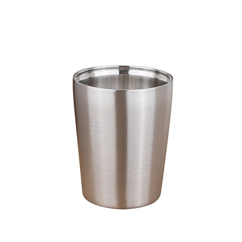 260ml Stainless Steel Beer Tumbler Stemless FDA Grade Coffee Milk Water Cup Double Wall Drinkware Outdoor Silver Table Decor