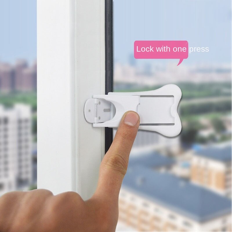 Tope deslizante para bebé, cerradura de ventana de protección para puerta abierta, cerradura de cajón de seguridad para niños, cerradura de ventana móvil, 2 uds.