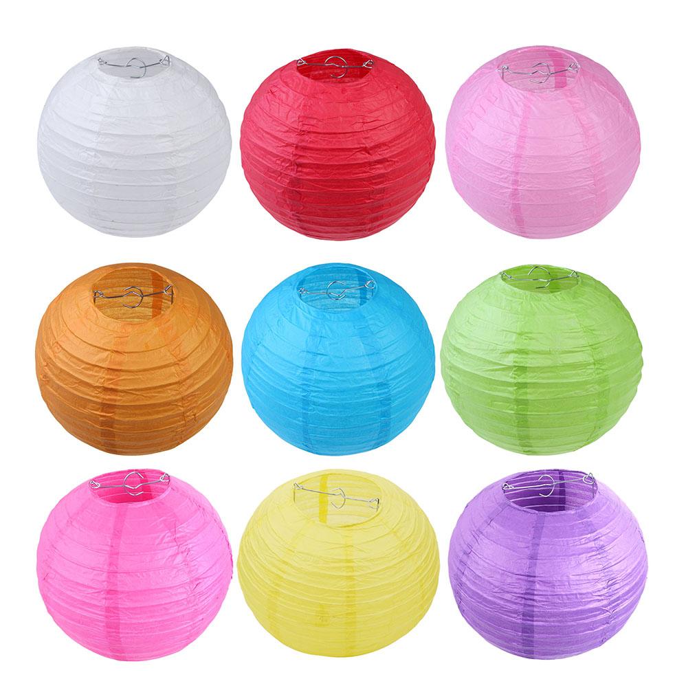 4 Inches Round Chinese Paper Lanterns Birthday Wedding Decor Craft DIY Lampion Hanging Ball Party Supplies