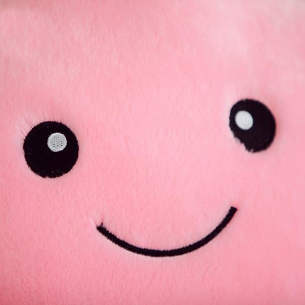 Colorful Star Glow LED Luminous Light Pillow Cushion Soft Relax Pink