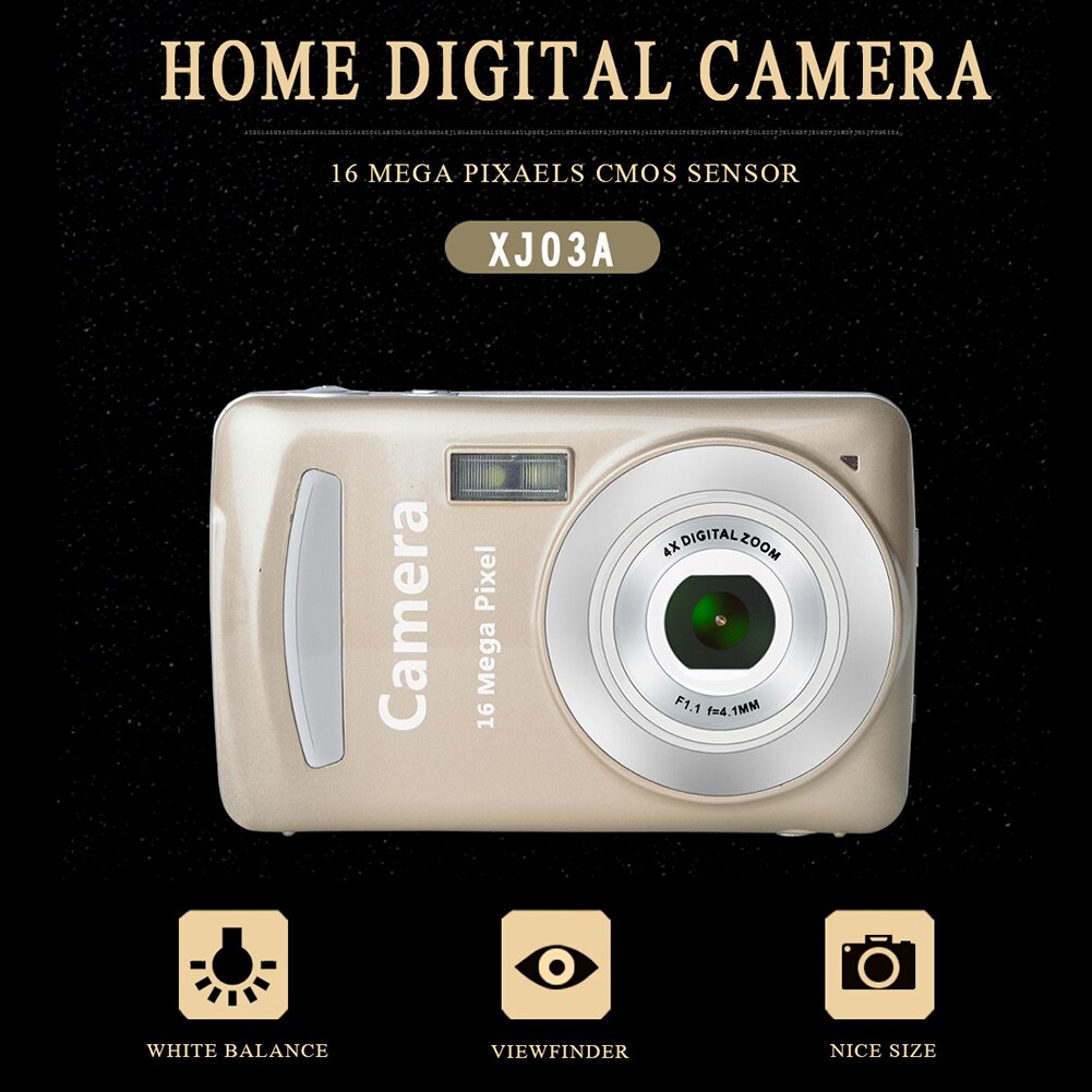 Mini Cam Shooting Home Recording Dazzling Flash 2.4 Inch Display Portable Durable Domestic Zoom 16MP Video Digital Camera