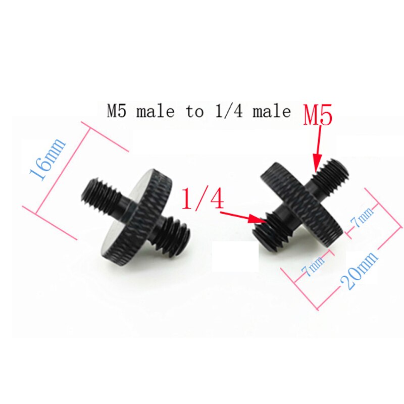 M4 M5 M6 M8 M10 Om 1/4 Of 3/8 Male Naar Mannelijke Schroef Mount Adapter Voor Camera Statief Camera Fotografie accessoires: M5 Gong to 14 Gong