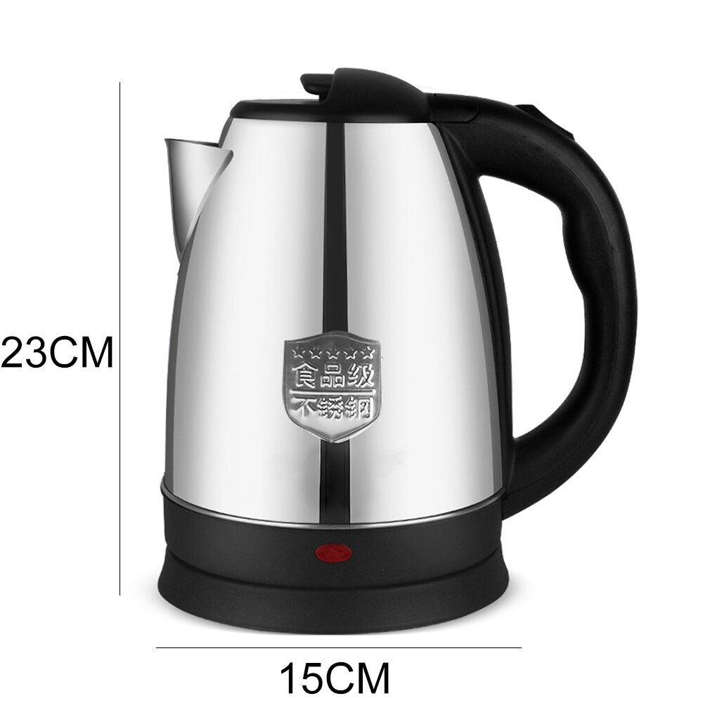 Bouilloire électrique en acier inoxydable 2L | Bouilloire, cuisine chauffage de l'eau, bureau voyage pratique Portable garde au