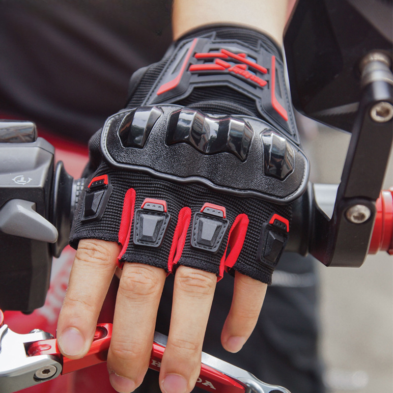 Summer Motorcycle Riding Gloves Half Finger Breathable Motorcycles Racing Wear-resistant Anti Slip and Anti Fall Gloves for Men