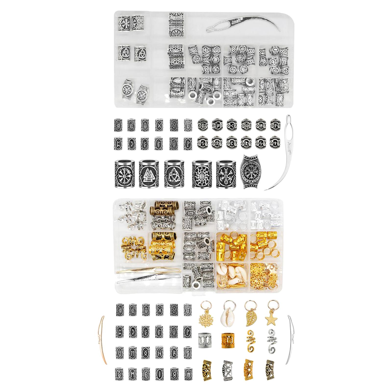 Aros de Metal para el pelo, accesorios de decoración para el cabello, cuentas trenzadas para el cabello