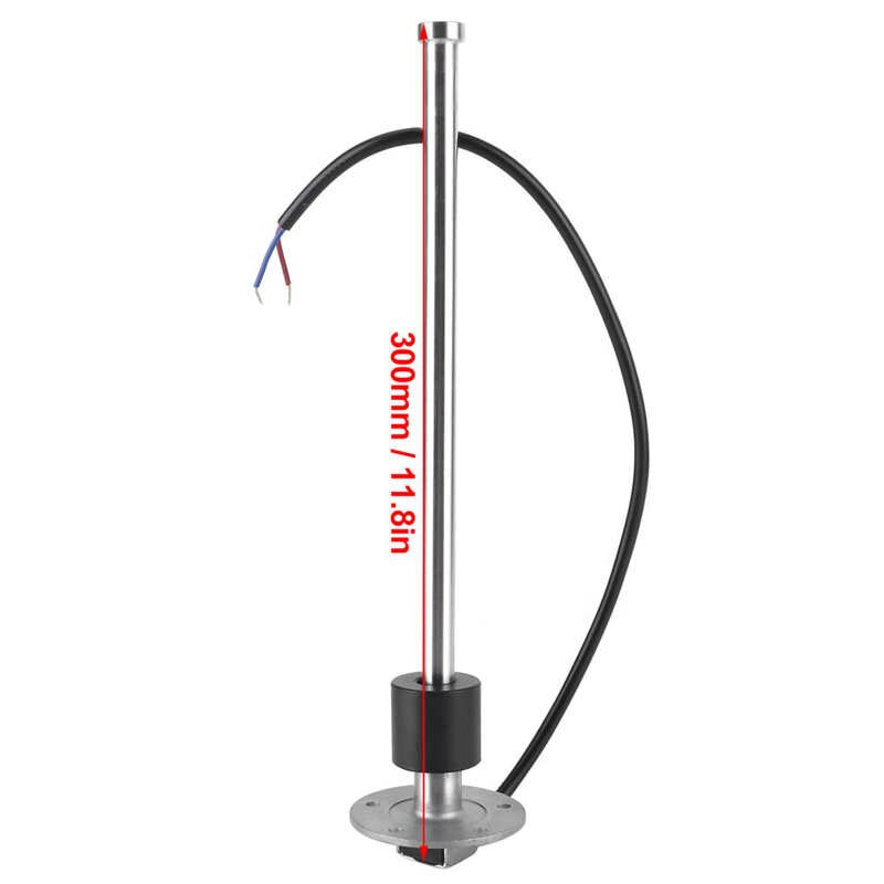 Universal Stainless Steel Fuel Sensor Water Fuel Level Sender IP67 Protection for Marine Boat Truck 0-190ohms EU Standard: 300mm