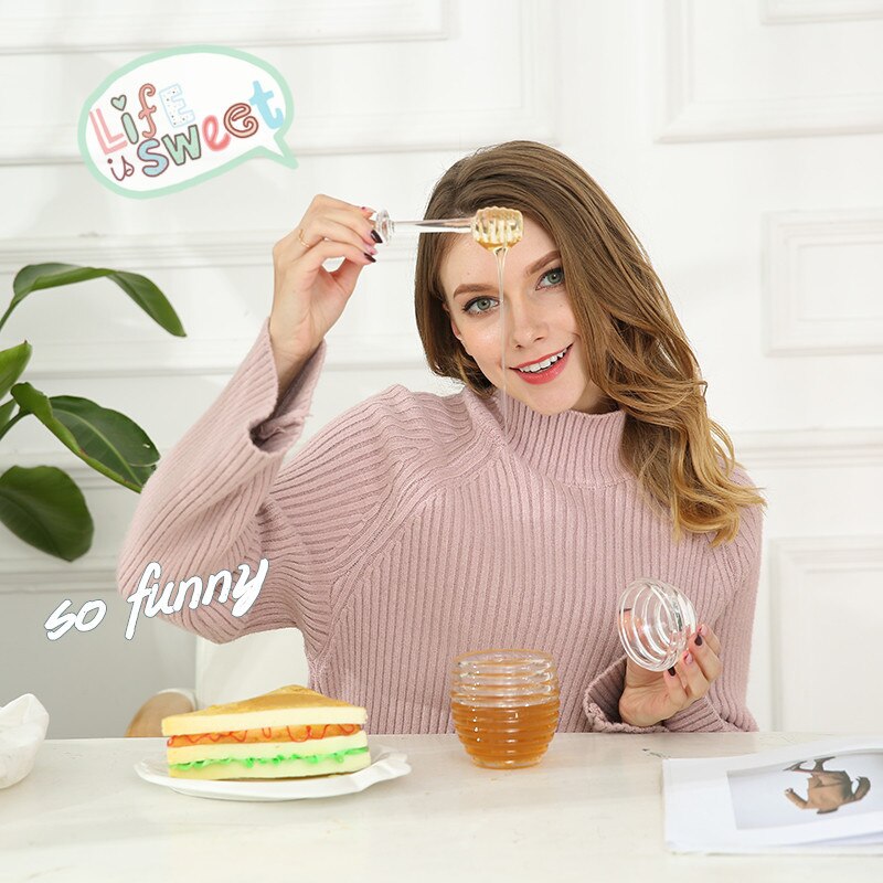 Acrylic Honey Dispenser With Stand – Drip-Free Syrup & Honey Jar For Kitchen & Breakfast