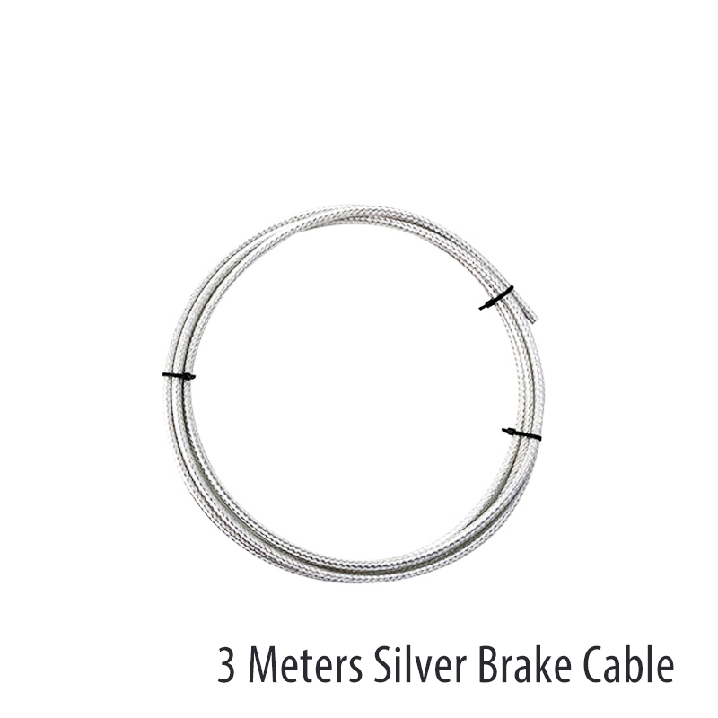 3 Meters DIY Braided Slick Lube Bike Derailleur Shift Brake Cable Housing Line Kit For Mountain Road BMX Bicycle: Silver Brake Cable