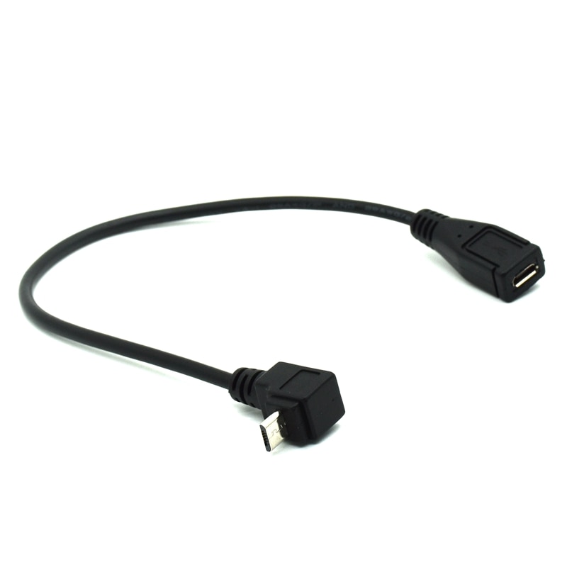Micro USB 2.0 5Pin Male to Female M to F Extension connector Adapter Long plug Connector 90 Degree Right & Left Angled