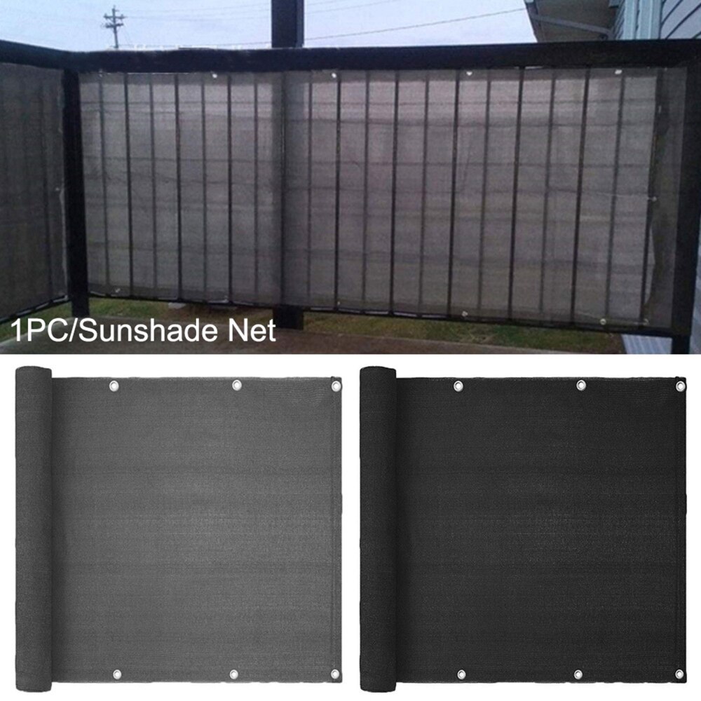 Red de protección solar para balcones, malla de protección solar resistente a la intemperie, tela negra/gris, Decoración de balcón, rejilla de parabrisas