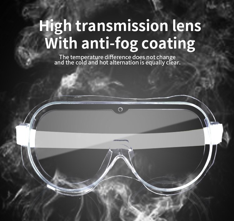 JSHW Lab Chemistry Workplace Anti-Fog Anti-Virus Anti-Impact Eyewear Personal Protective Isolation Goggles PPE Saftey Glasses
