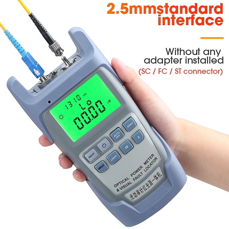 AUA-9A All-IN-ONE Optical Power Meter with Visual Fault Locator optical fiber tester 5KM 10km 20KM 30km VFL 1/10/20/30MW