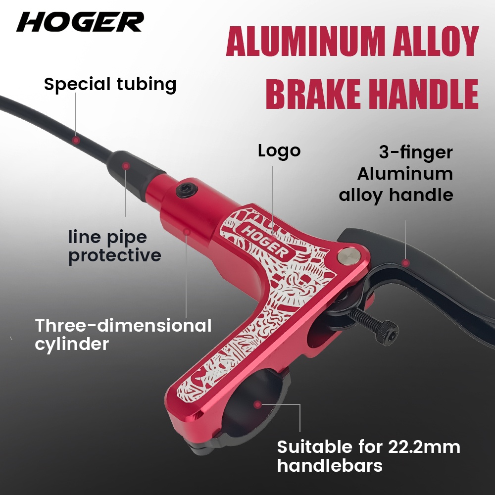 HOGER MTB Fahrrad Hydraulische Scheibenbremse Set 160mm Rotoren Öl Bremssattel Platte Vorne Hinten Mountainbike Klemme 22,2mm Griff EINE Säule