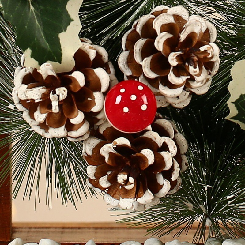 Kerst Kunstmatige Bloemen Krans Handgemaakte Rotan Hanger Krans Winkelcentrum Deur Thuis Decoratie