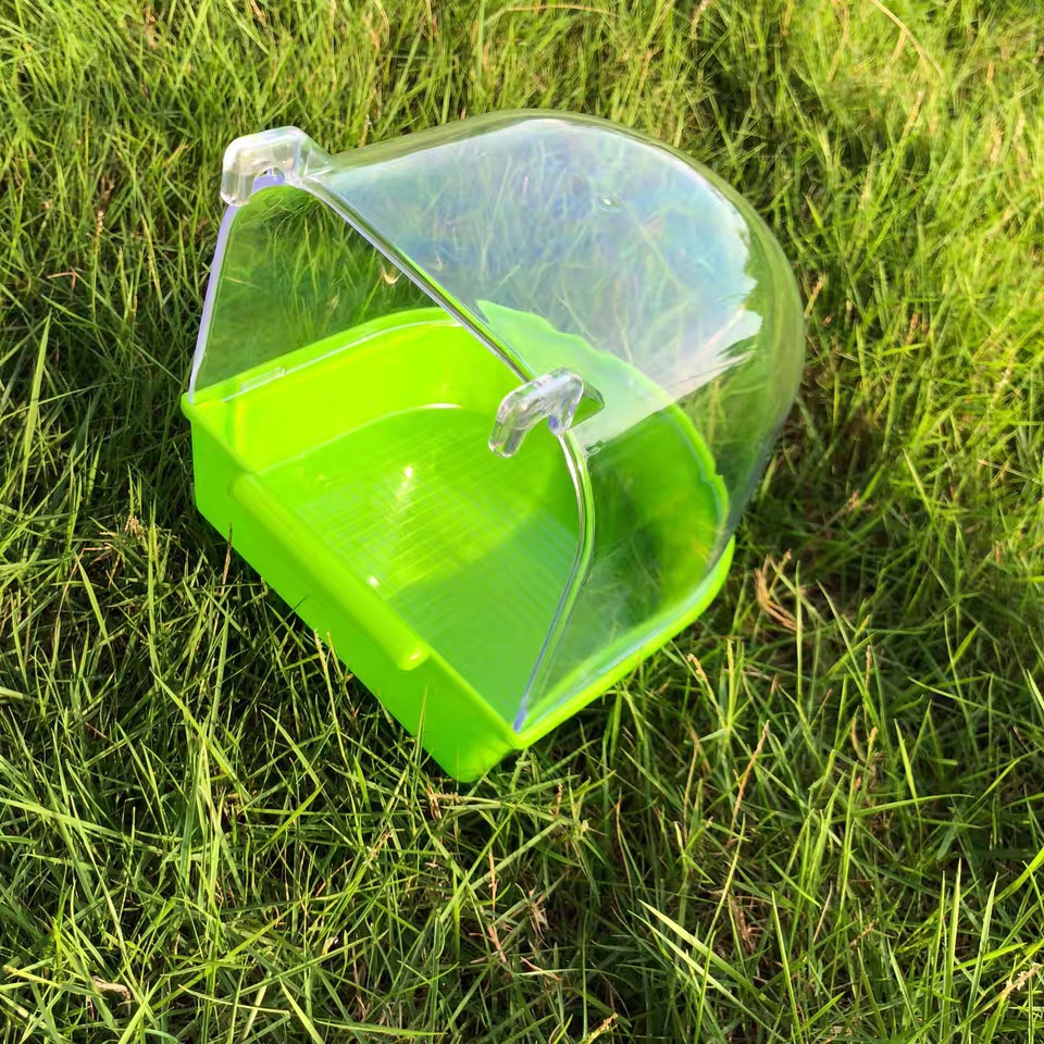 Vogel Badewanne Dusche Kasten Kunststoff fallen Wasser Badewanne für Haustier Vogel Schüssel Papageien Sittich Hängen Vogelbad KäFeige zubehör: Orange