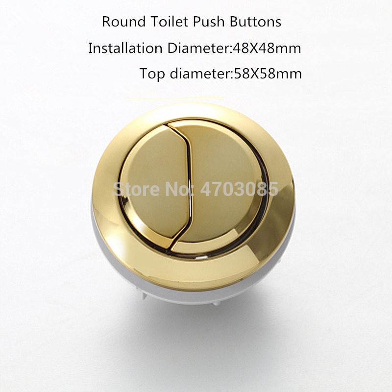 Top diameter 58mm Ronde wc dual drukknop, Installatie Diameter 48mm wc drukknop, wc watertank Push Buttton