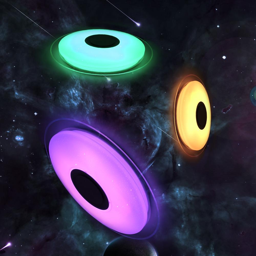 LED Ceiling Light Bluetooth RGB Smart Music Dimmable Lamp AC 220V 240V Living Room Home Decor Party 36W 40W APP Remote Control