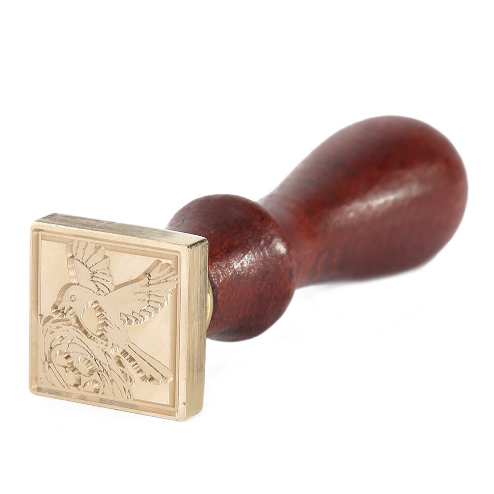 Firkantet vintage gør-det-selv segl stempel håndværk indretning svejsning voks stempel til dagbog fotoalbum konvolut bryllup invitation indretning: Tætningsvoks -zf14