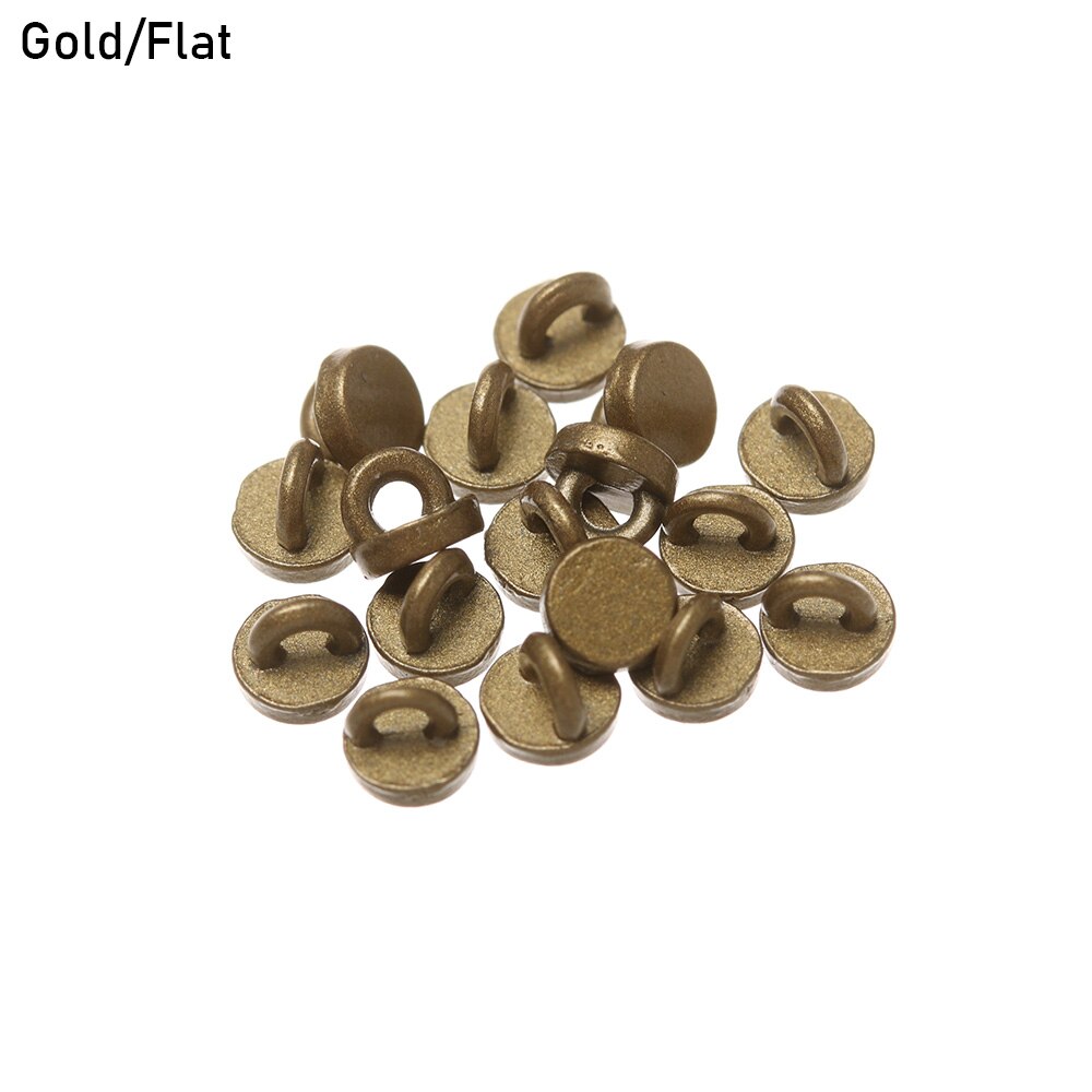 Mini Botón de 4mm para ropa de muñeca, hebilla de Metal impresa, decoración, hebillas para 20/40, accesorios de costura para ropa de muñeca, DIY, 1/6 Uds.