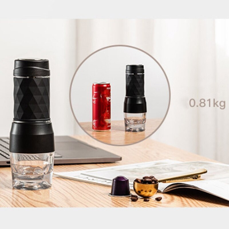 Manual Coffee Machine Portable Espresso Coffee Maker Outdoor Travel Hand Press Powder/Capsule Coffee Machine