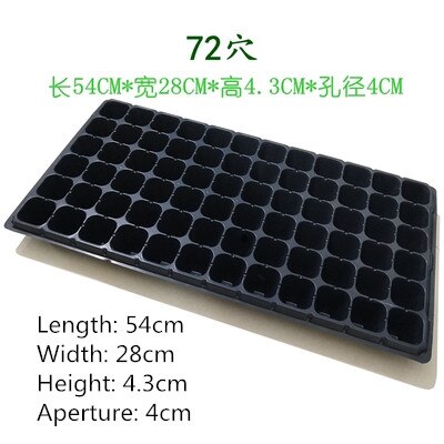 5 Stuks Dikker Kwekerij Pot Plaat 200 Gaten Plastic Tuin Plant Containers Zaailing Starter Voortplanting Lade Voor Succulent Bloem: 72 Holes