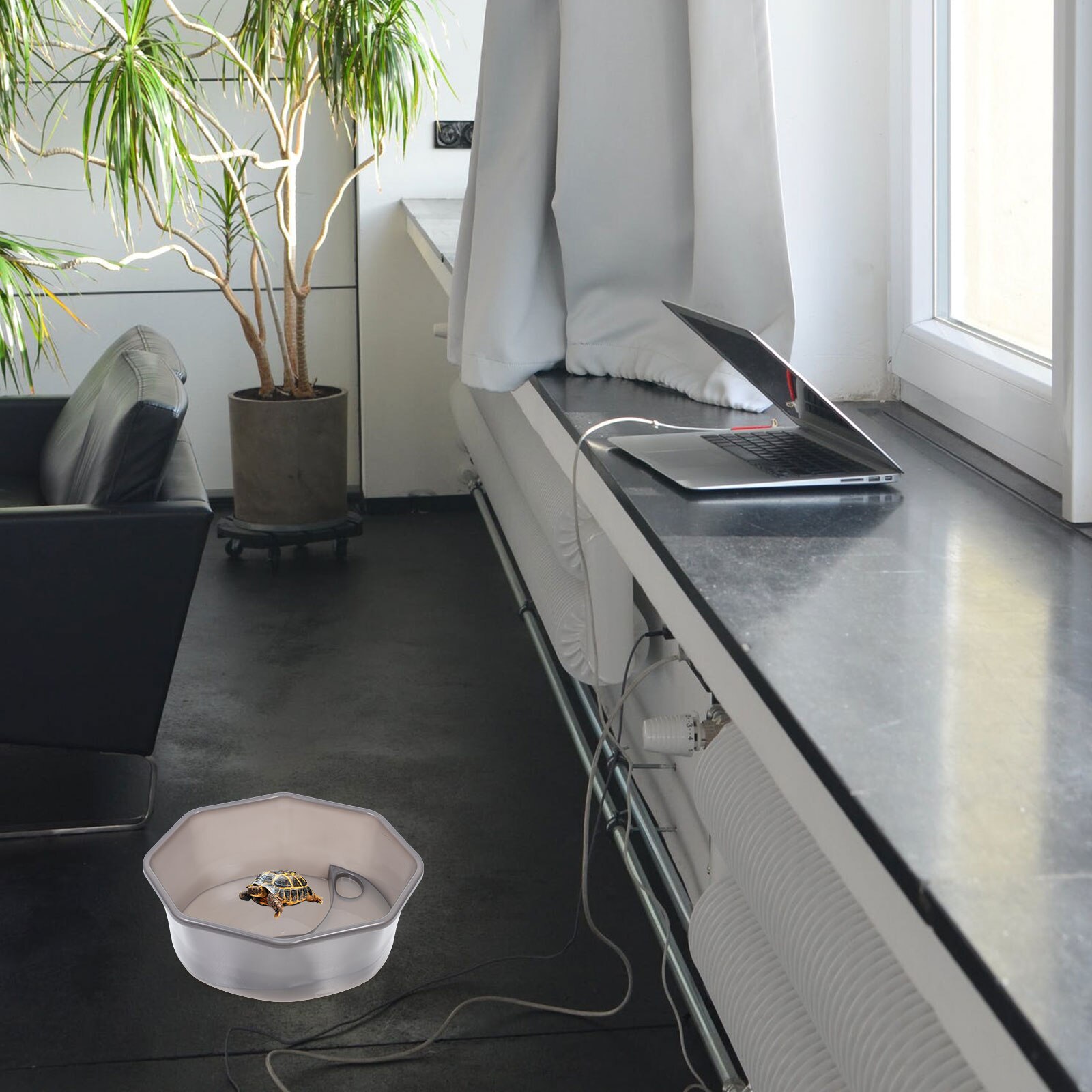 Household Turtle Tank Multi-function Turtle Cage Semi-transparent Reptile Tank Turtle Supply