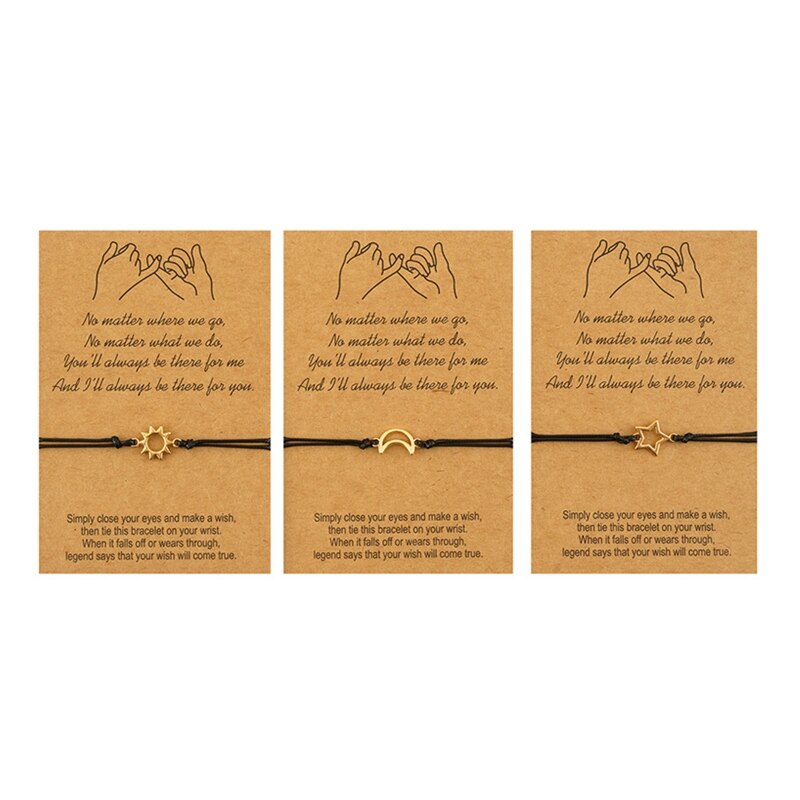 Mother &amp; Daughter Bracelets Set Mommy &amp; Me Heart Matching Wish Bracelets Forever Love Bracelets Holidays D5QB: 002-GD