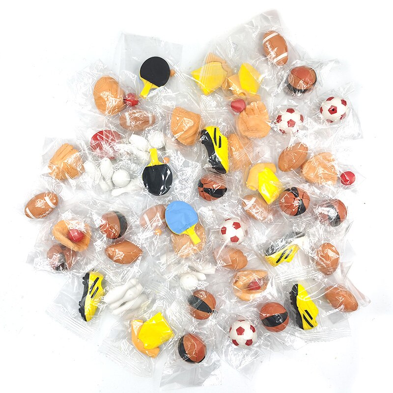 Ball Game Eraser Novelty Kids Prize Mini Sports Rubber Eraser as School for Kids 50pcs / lot