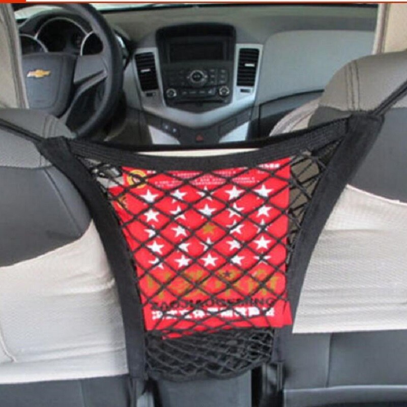 uniwersalny Automobiles Organizer siatkowy kieszonkowy samochód siatki Organizer na tył siedzenia w samochodzie sieć robić układania sprzątanie akcesoria samochodowe netto