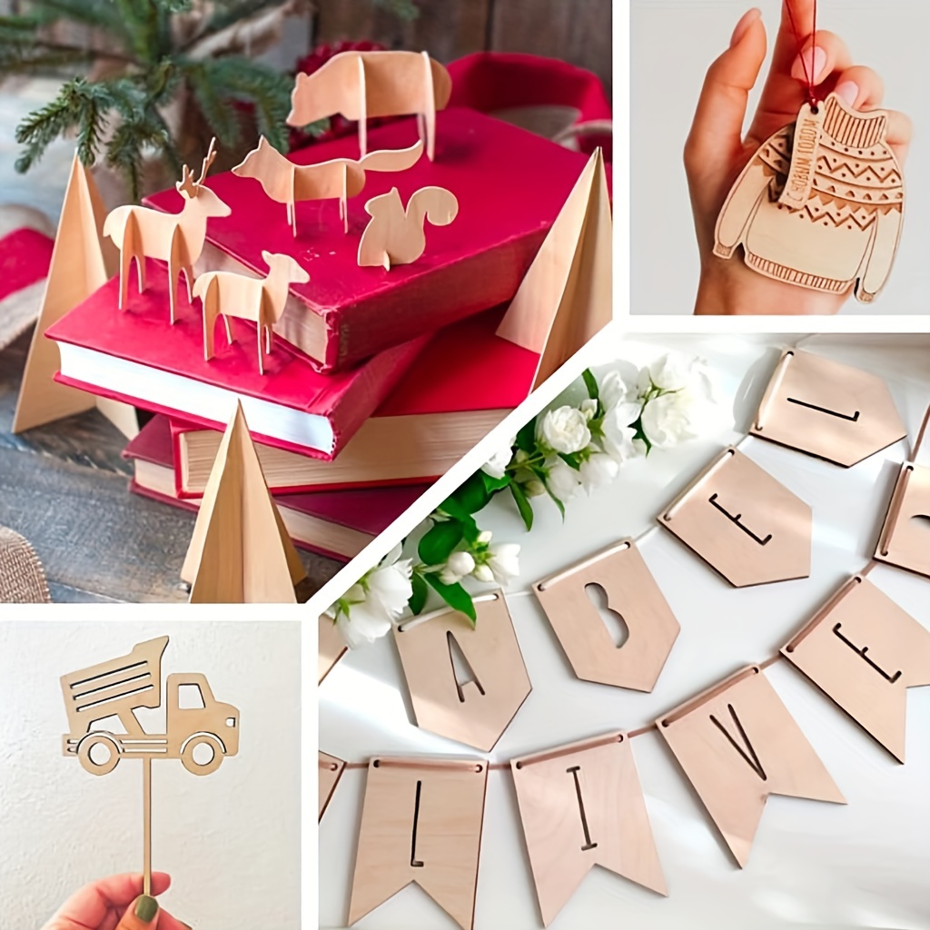 4 stk /8 stk /12 stk treplater til hobbyarbeid  -12 x 8in/20*30cm - 2mm tykke kryssfinerplater med glatte overflater firkantede treplanker til l