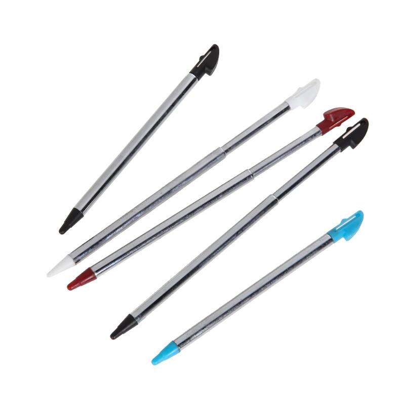 5Pcs Kleuren Metalen Uitschuifbare Stylus Touch Pen Voor Nintendo 3DS Xl N3DS Ll Ons Games Accessoires