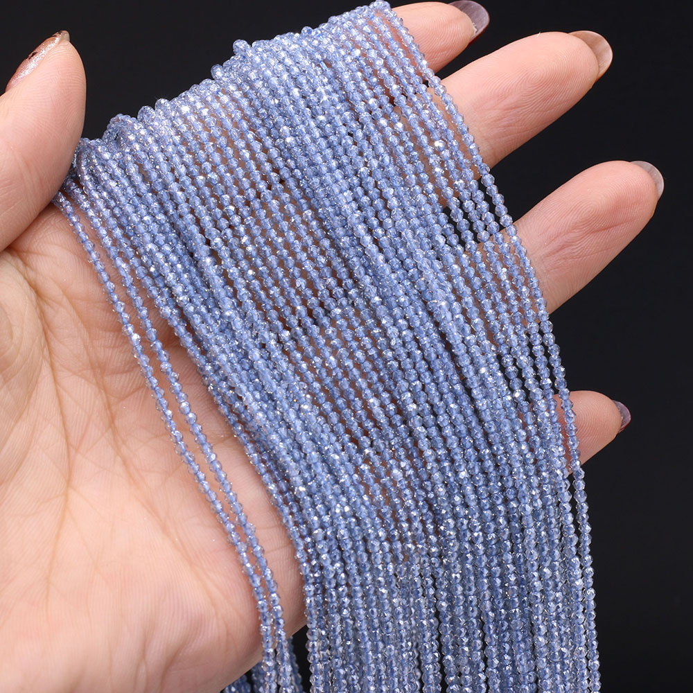 5 strenge naturstenperler belagt farve facetslebet krystal stione spacer løse perler armbånd gør-det-selv smykkefremstilling halskæde 2/3mm