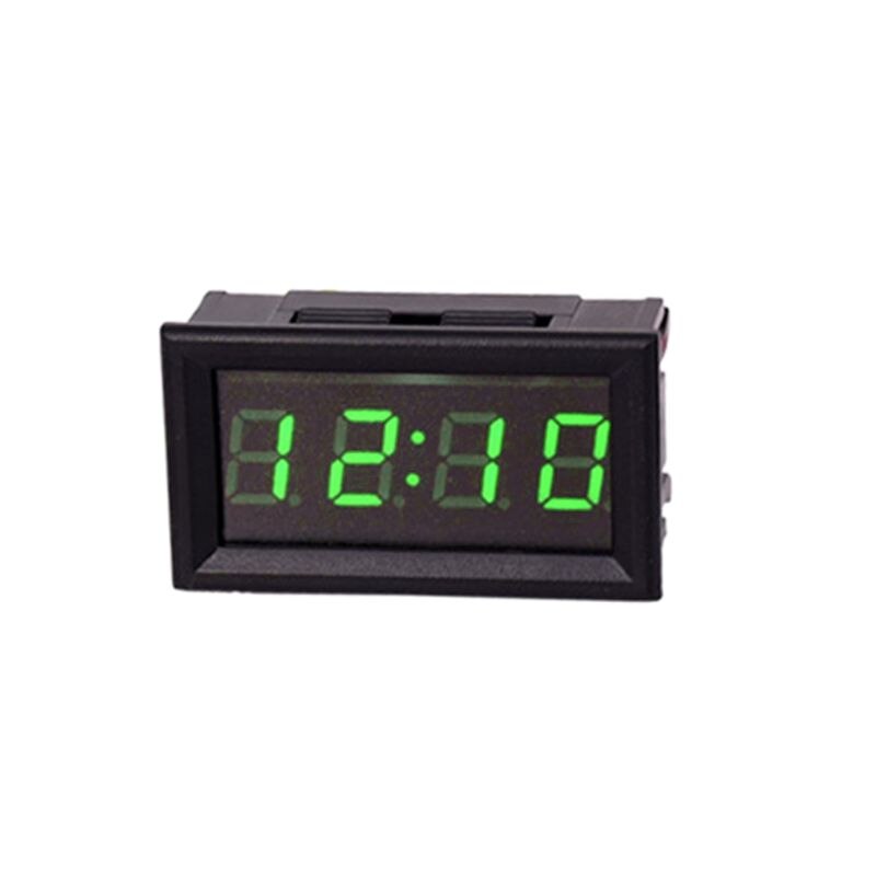 DIY Vehicle Electronic Clock Car Motorcycle Time Display Module Power-off Memory: Green