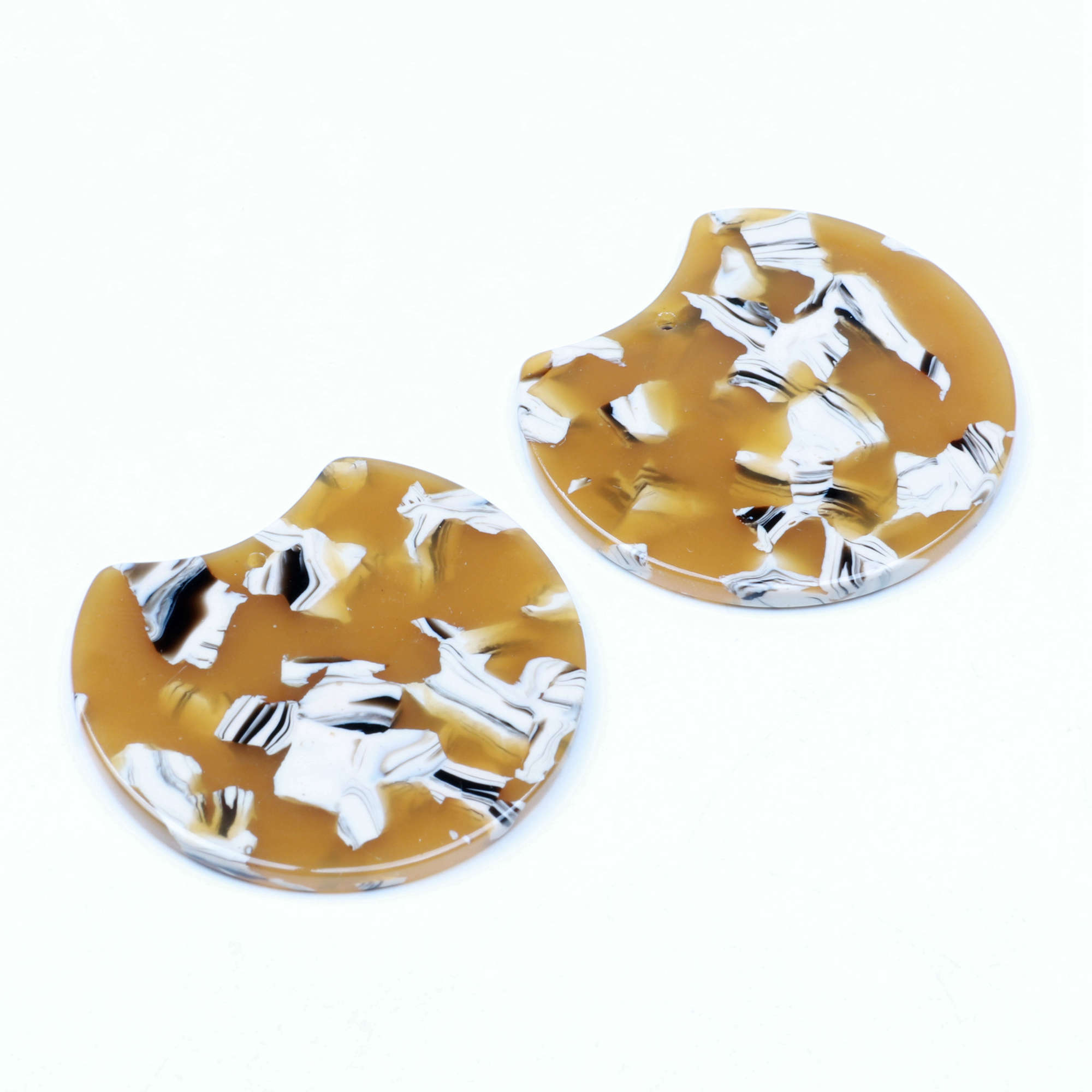 Tortoise Shell Earring Charm,Acetate Acrylic Beads,Special Round Shaped Pendants,Boho,Circle Cutout Earrings Parts,36mm-ACE182: Imitation Rhodium Plated