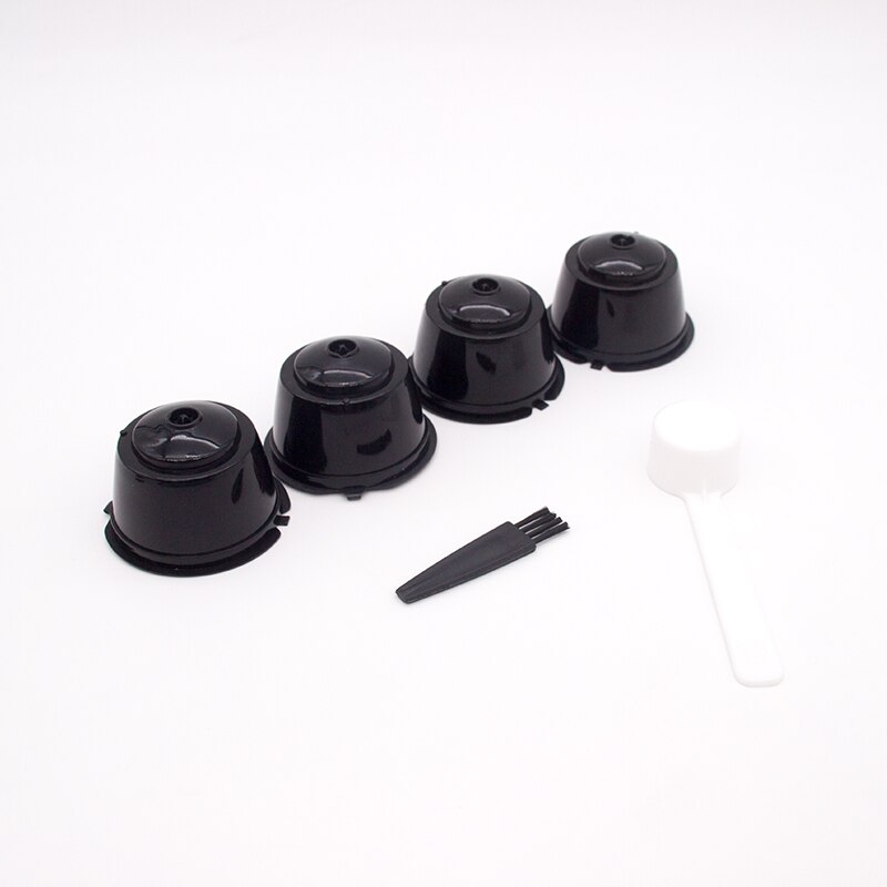 4 stk/pakning bruk 120 ganger dolce gusto kaffekapsel plastkapsel gjenfyllbar gjenbrukbar kompatibel med nescafe dolce gusto refill: 4 stk sort