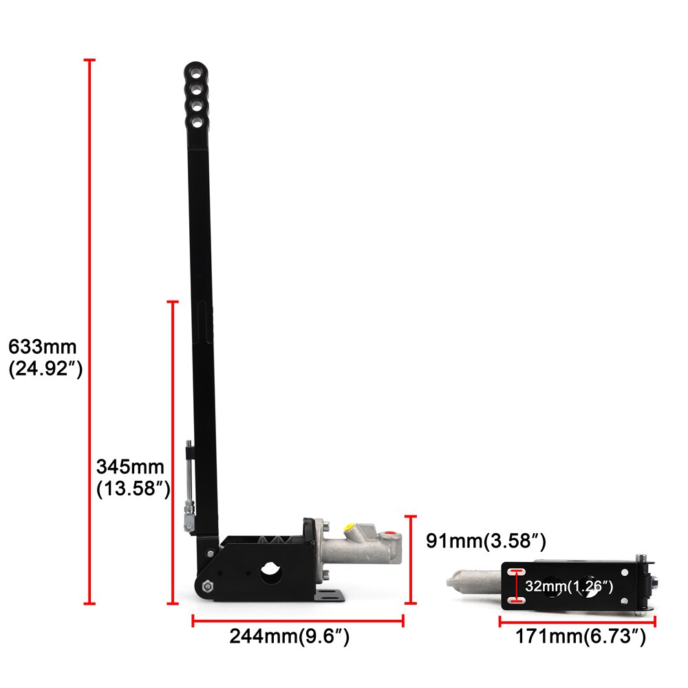630mm Universal Hydraulic Drift Handbrake Lever Vertical with Locking Device Long Handle