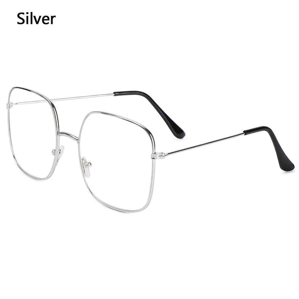 Unisex Anti-blue Light Glasses Computer Goggles Radiation Protection Eyeglasses Gaming Reading Flat Mirror Eyewear: C-silver