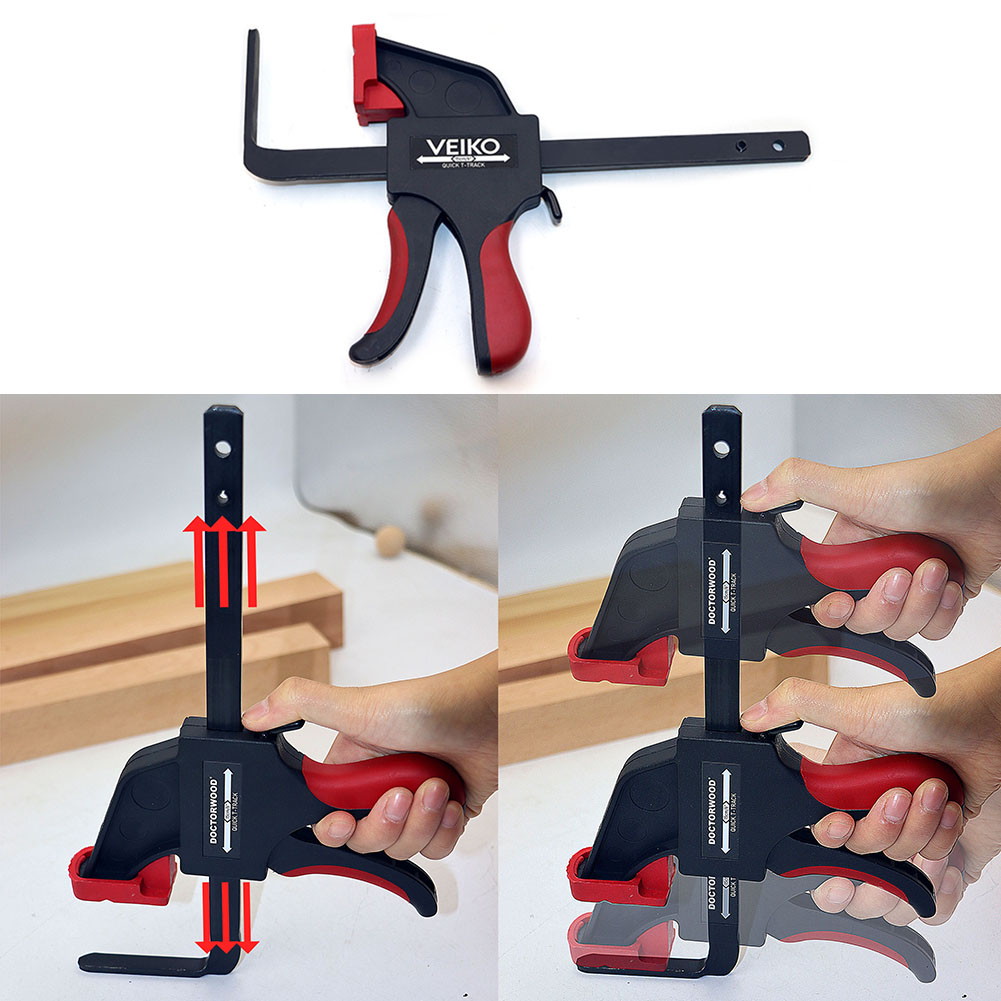 2pcs Woodworking Work Bar F Clamps Kit DIY Quick Ratchet Release Squeeze Clip Carpentry Hand Tool Gadget