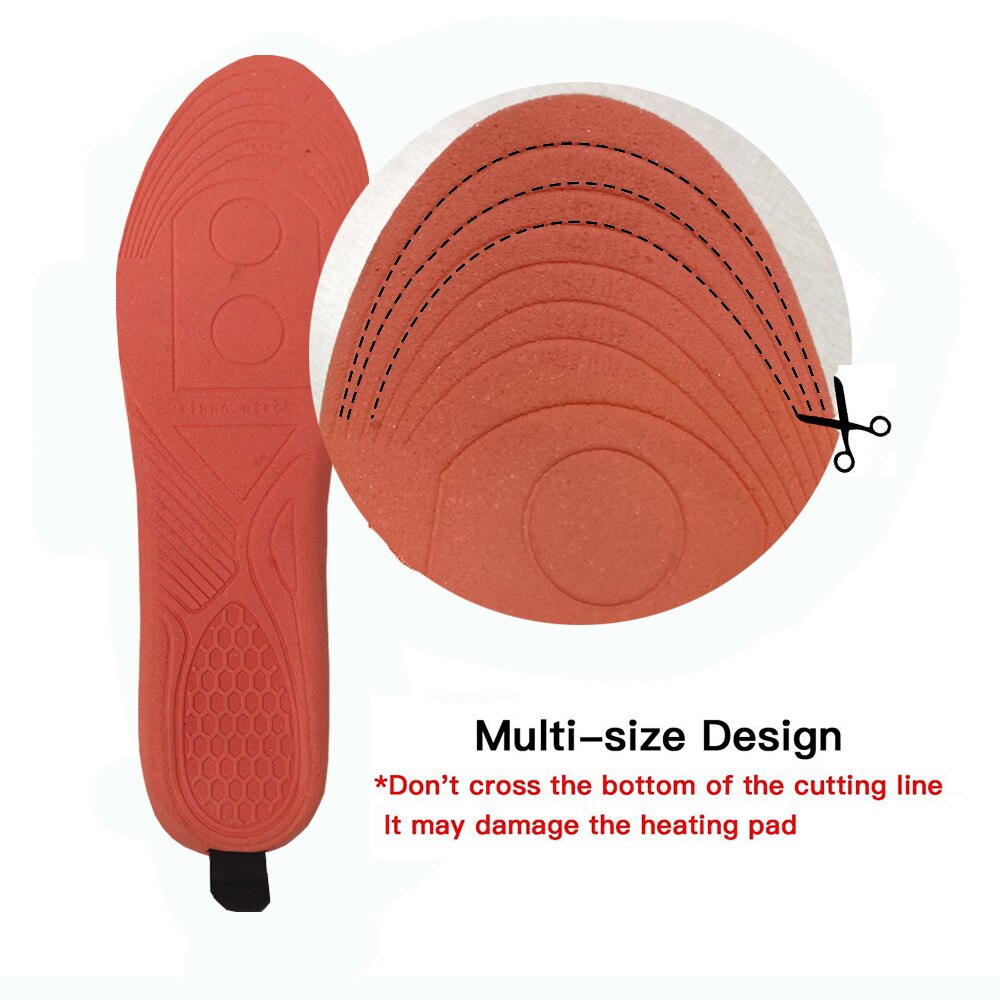 Winter Electric Heated Insoles Shoe 2300mAh Wifi Boot Foot Warmer with Remote Control Fabric Thermal Heating Insole for Skiing