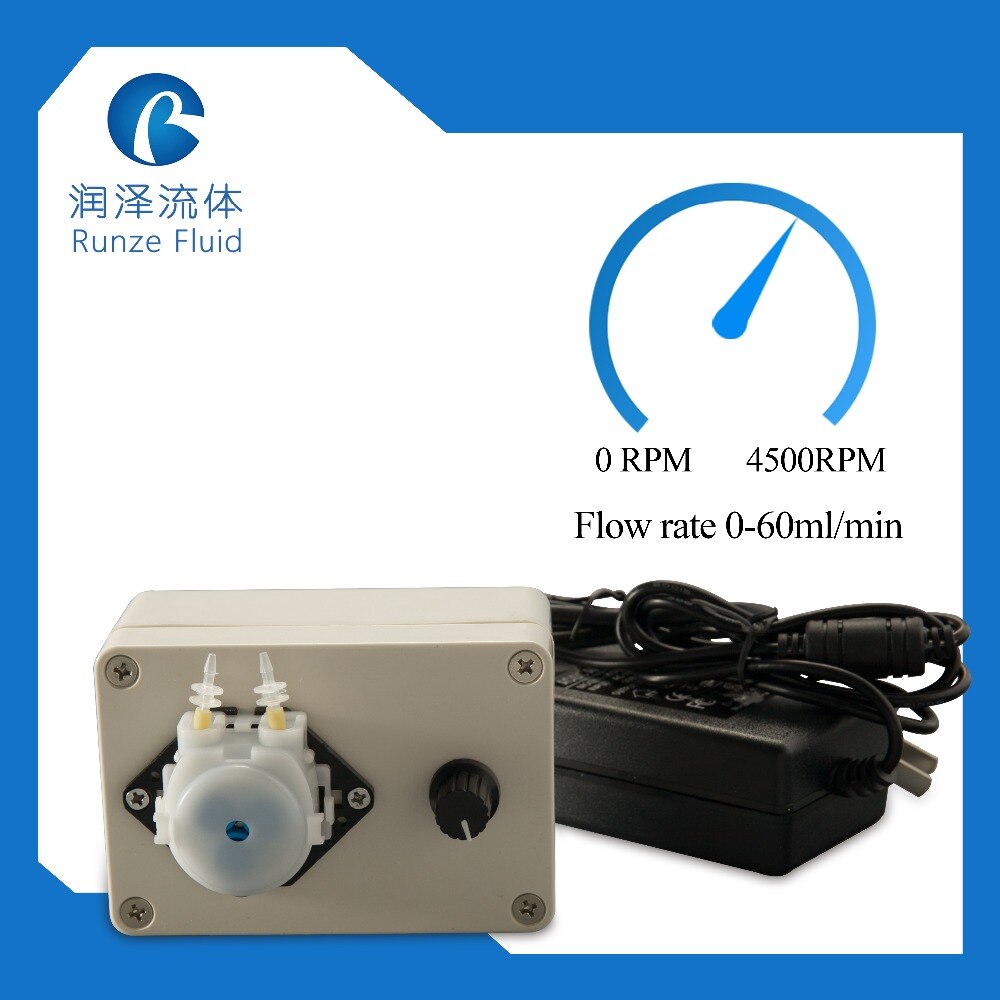 0-50ml/min Adjustable Small Peristaltic Pump 12v Silicon Tubing 2*4 3*5mm