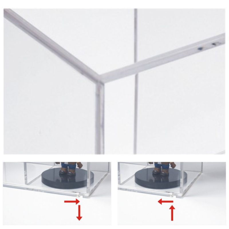 12 grades de acrílico claro modelo brinquedo caso exibição figuras ação dustproof vitrine collectibles mostrar caixa