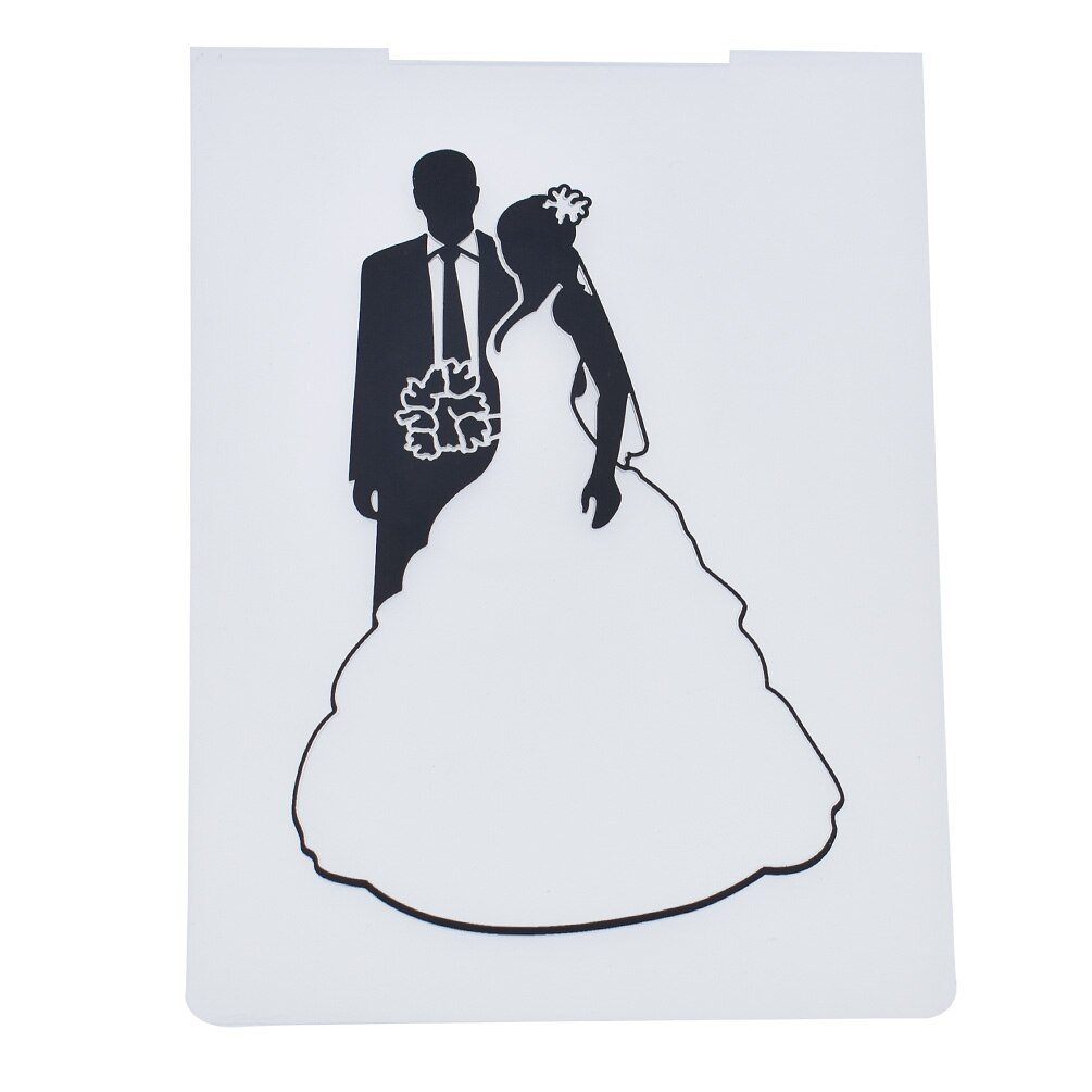 1PC Wedding Couples Plastic Embossing Folder DIY Making Paper Cards Craft Card Stencil Scrapbook Template: Default Title