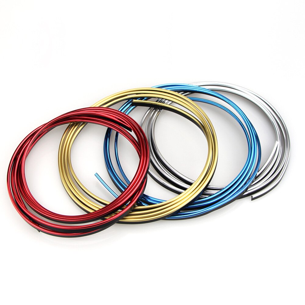 Bande extérieure de voiture Flexible, 5m, accessoires de décoration universels