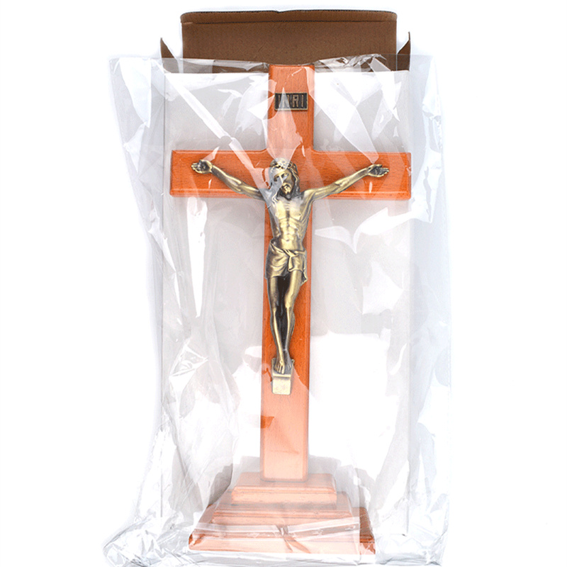 Jesus Cross Hout Christian Decoratie Beeldjes Jezus Decor Katholieke Cross Hand Kerk Religieuze