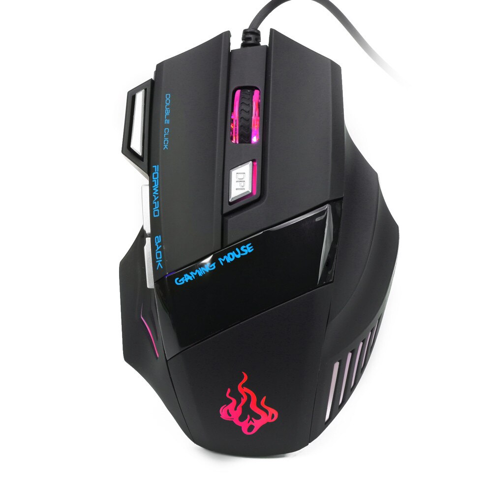 Nowy 5500 Dpi 7 przycisk Led optyczna przewodowa mysz dla graczy z Usb myszy dla Pro Gamer Pc Desktop Office Entertainment akcesoria do laptopa